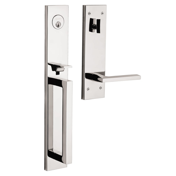 Baldwin - Estate Collection - Tubular Entry Handlesets - Minneapolis Full Escutcheon Emergency Egress Handleset w/ 5162 Minneapolis Lever