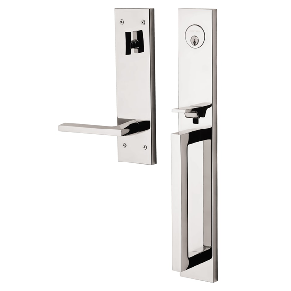 Baldwin - Estate Collection - Tubular Entry Handlesets - Minneapolis Full Escutcheon Emergency Egress Handleset w/ 5162 Minneapolis Lever