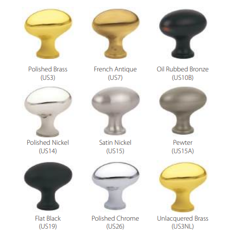 Emtek - Traditional Collection - Egg Cabinet Knob