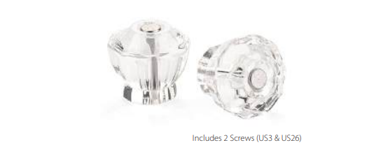 Emtek - Glass Collection - Astoria Glass Cabinet Knob
