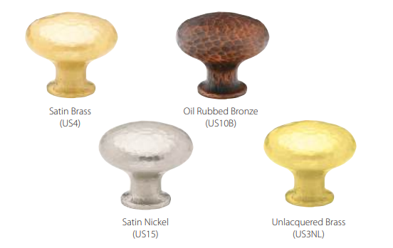 Emtek - Arts & Crafts Collection - Round Dimpled Cabinet Knob