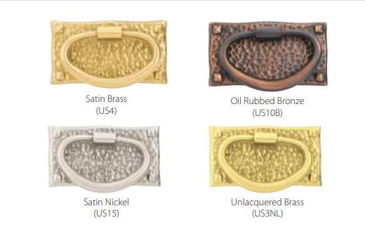 Emtek - Arts & Crafts Collection - Hammered Oval Ring Pull