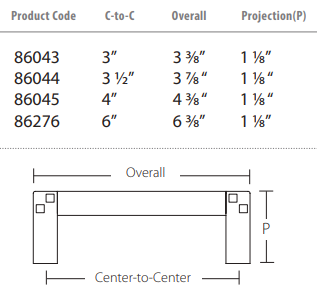 Emtek - Arts & Crafts Collection - Mortise & Tenon Cabinet Pull