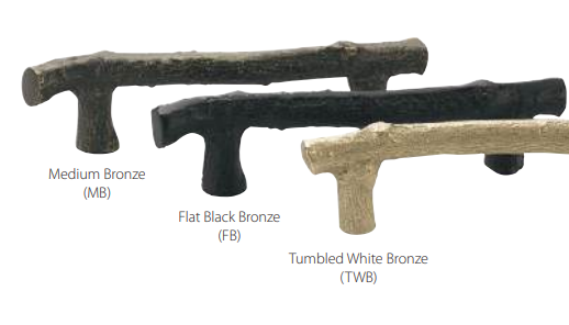 Emtek - Sandcast Bronze Collection - Sandcast Bronze Twig Cabinet Pull