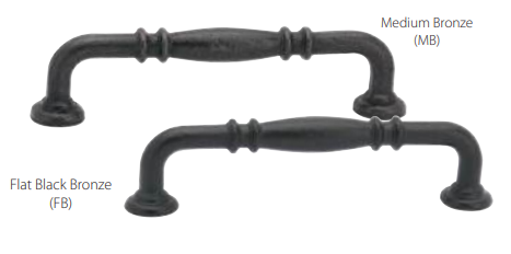 Emtek - Tuscany Bronze Collection - Tuscany Bronze Ribbed Cabinet Pull