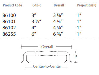 Emtek - Tuscany Bronze Collection - Tuscany Bronze Ribbed Cabinet Pull