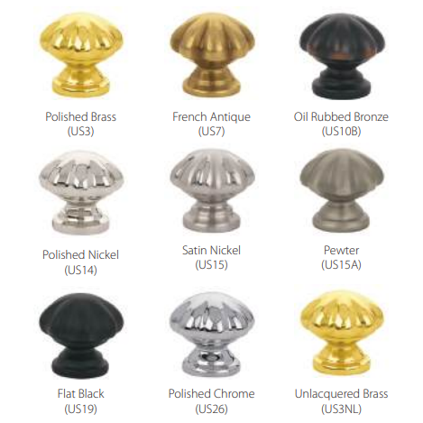 Emtek - Traditional Collection - Melon Cabinet Knob