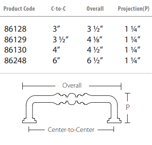 Emtek - Traditional Collection - Spindle Cabinet Pull