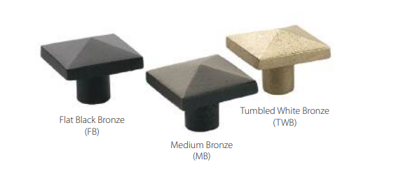 Emtek - Sandcast Bronze Collection - Sandcast Bronze Square Cabinet Knob
