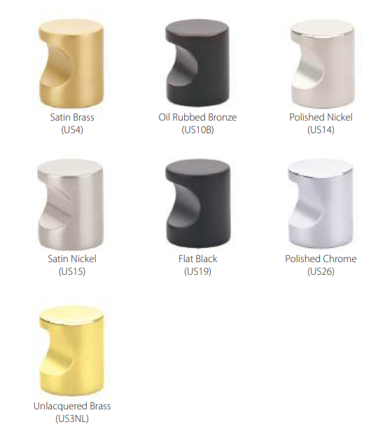 Emtek - Contemporary Collection - Finger Pull Cabinet Knob