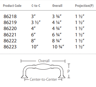 Emtek - Tuscany Bronze Collection - Tuscany Bronze Fluted Cabinet Pull