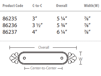 Emtek - Tuscany Bronze Collection - Tuscany Bronze Backplate For Cabinet Pull