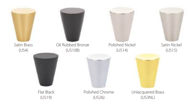 Emtek - Contemporary Collection - Cone Cabinet Knob