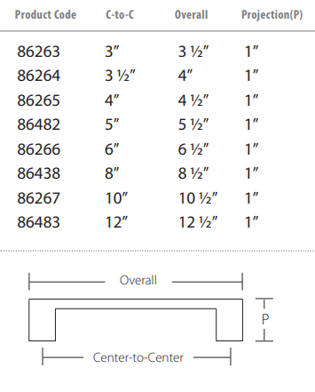 Emtek - Contemporary Collection - Trinity Cabinet Pull