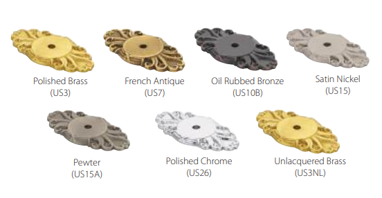 Emtek - Ribbon & Reed Collection - Backplate For Cabinet Knob