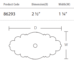 Emtek - Ribbon & Reed Collection - Backplate For Cabinet Knob