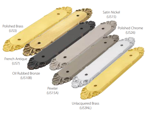 Emtek - Ribbon & Reed Collection - Backplate For Cabinet Pull