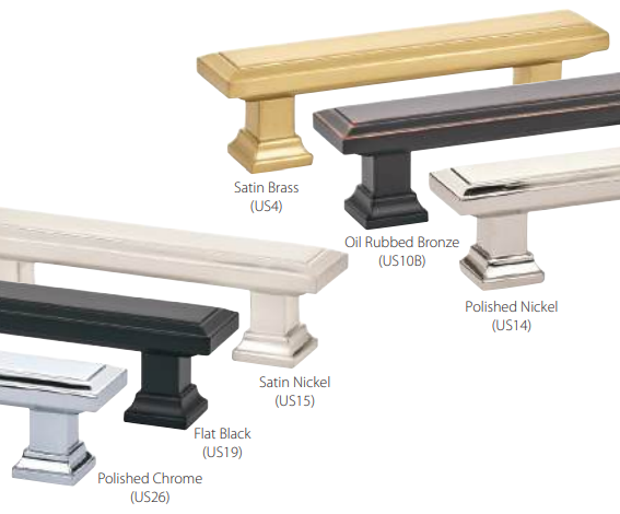 Emtek - Geometric Collection - Geometric Rectangular Cabinet Pull