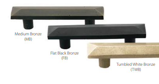 Emtek - Sandcast Bronze Collection - Sandcast Bronze Pyramid Cabinet Pull