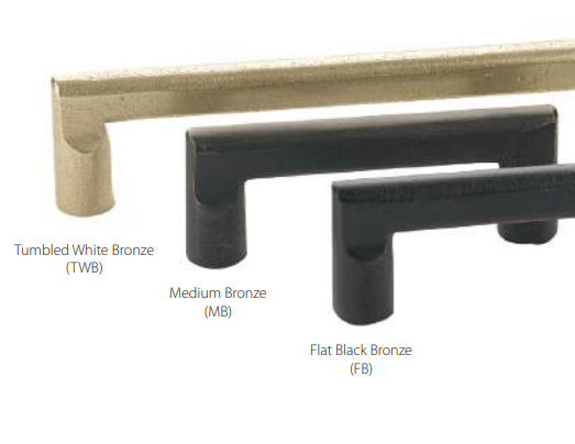 Emtek - Sandcast Bronze Collection - Sandcast Bronze Rail Cabinet Pull