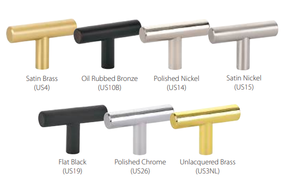Emtek - Contemporary Collection - Bar T-Knob Cabinet Knob