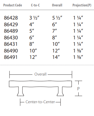 Emtek - Art Deco Collection - Tribeca Cabinet Pull