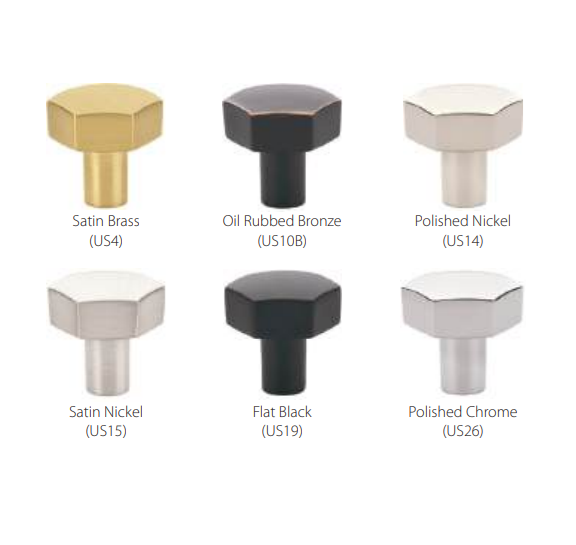 Emtek - Urban Modern Collection - Mod Hex Cabinet Knob