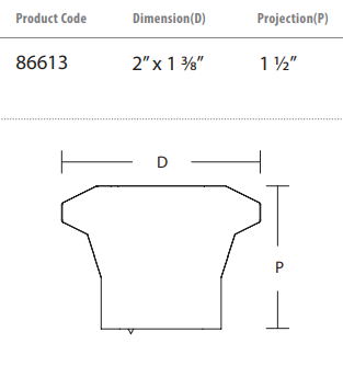 Emtek - Hollywood Regency Collection - Riviera Rectangular Cabinet Knob