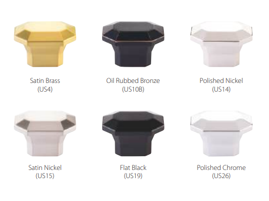 Emtek - Hollywood Regency Collection - Riviera Rectangular Cabinet Knob