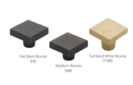 Emtek - Sandcast Bronze Collection - Rustic Modern Square Cabinet Knob