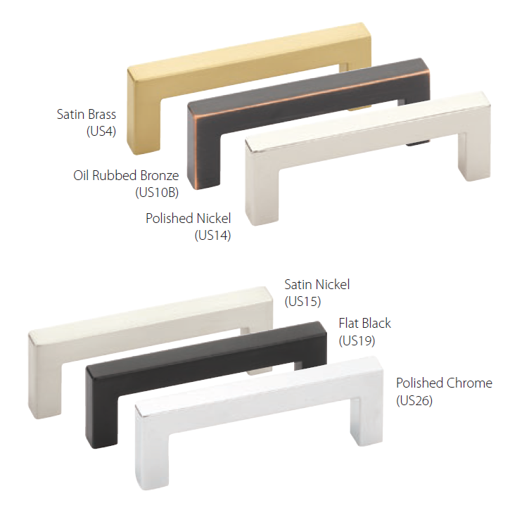 Emtek - Modern Rectangular Collection - Warwick Cabinet Pull