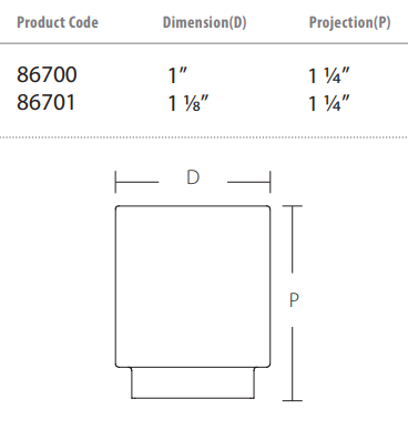Emtek - Modern Rectangular Collection - Allerton Cabinet Knob