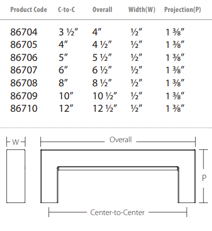 Emtek - Modern Rectangular Collection - Warwick Cabinet Pull