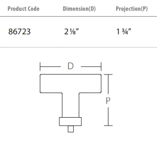 Emtek - Glass Collection - Modern Glass T-Knob Cabinet Knob