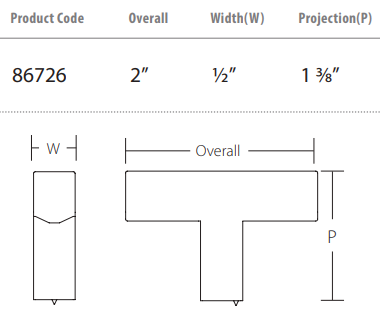 Emtek - Modern Rectangular Collection - Warwick T-Knob Cabinet Knob