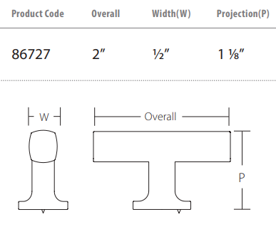 Emtek - Urban Modern Collection - Freestone T-Knob Cabinet Knob