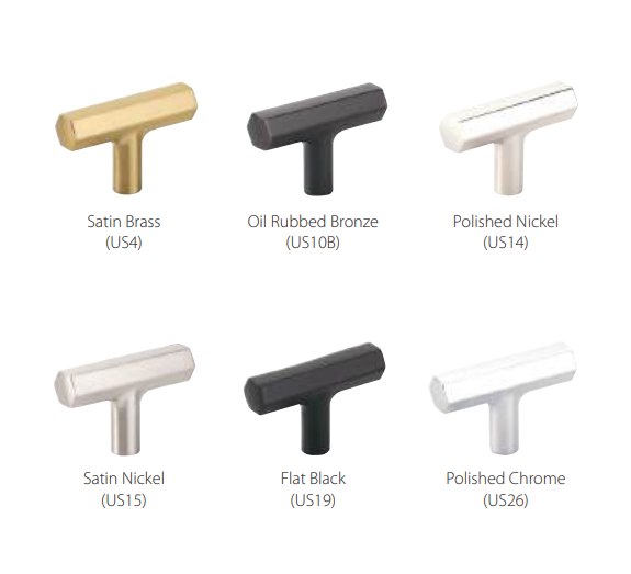 Emtek - Urban Modern Collection - Mod Hex T-Knob Cabinet Knob