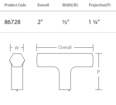 Emtek - Urban Modern Collection - Mod Hex T-Knob Cabinet Knob
