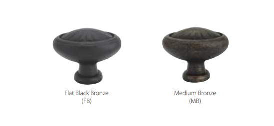 Emtek - Tuscany Bronze Collection - Tuscany Bronze Egg Cabinet Knob