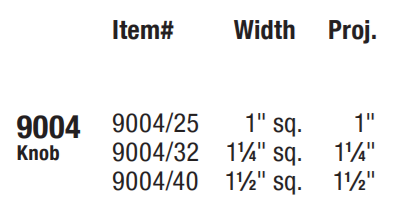 Omnia - Ultima - 9004 Cabinet Knob