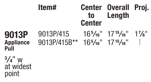 Omnia - Ultima I - 9013P Appliance Pull