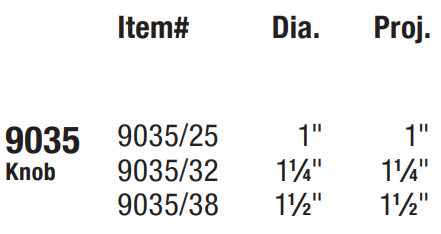 Omnia - Ultima - 9035 Cabinet Knob