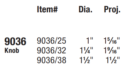 Omnia - Ultima - 9036 Cabinet Knob