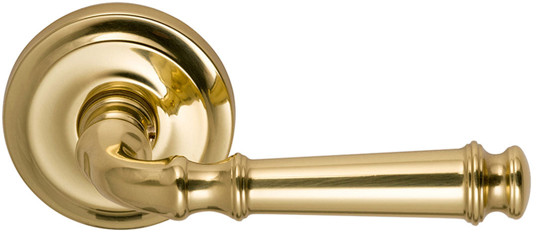 Omnia Style #904 Traditions Solid Brass Door Lever (with 671 Rose)