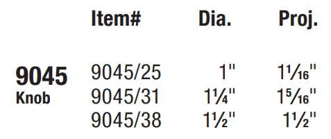 Omnia - Traditions - 9045 Cabinet Knob