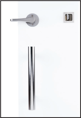 Accurate - Barn Door Sets - 9100BDL Combination Trim ADA & Flush Pull Exposed Fastener (Privacy w/ Indicator)