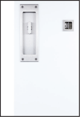 Accurate - Barn Door Sets - 9100BDL Combination Trim ADA & Flush Pull Exposed Fastener (Privacy w/ Indicator)