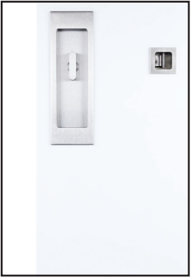 Accurate - Barn Door Sets - 9100BDL Combination Trim ADA & Flush Pull Concealed Fastener (Privacy w/ Indicator)
