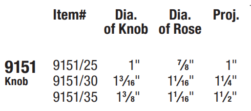 Omnia - Ultima - 9151 Cabinet Knob