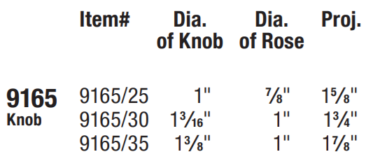 Omnia - Ultima - 9165 Cabinet Knob